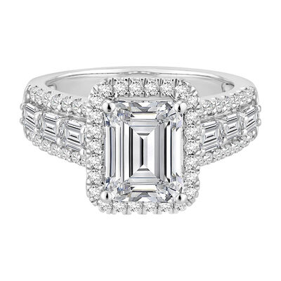 Lab Grown Diamond Emerald-Cut Ring in 14K White Gold (4 1/4 ct. tw.)