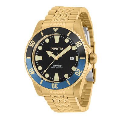 Men's Pro-Diver Watch in Gold-Tone Stainless Steel, 44MM