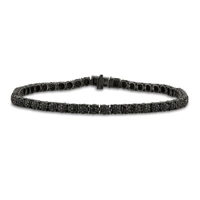 Men's Black Diamond Bracelet in Black Rhodium Plated Sterling Silver