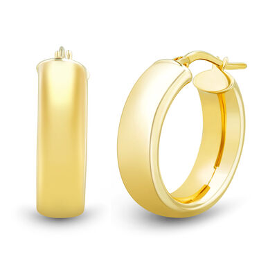 Oval Hoops in 14K Yellow Gold