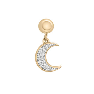 Diamond Accent Crescent Moon Charm