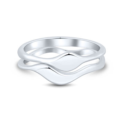 Wavy Band Set in Sterling Silver