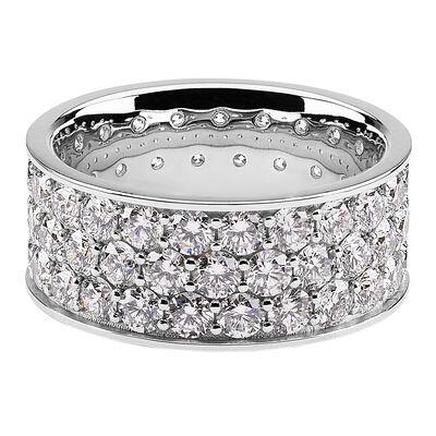 Men's Lab Grown Diamond Eternity Band in 10K White Gold (6 ct. tw.)