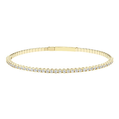 Diamond Flex Bangle in 10K Gold (1/2 ct. tw.)