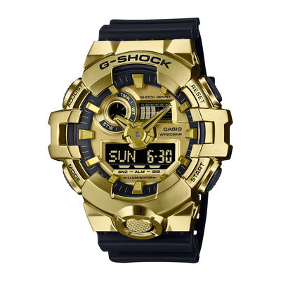 Men's G-Steel Watch in Black and Gold Resin