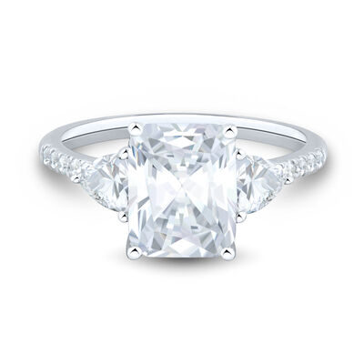 Lab Grown Diamond Limited Edition Radiant-Cut Engagement Ring in 14K White Gold (3 1/2 ct. tw.)