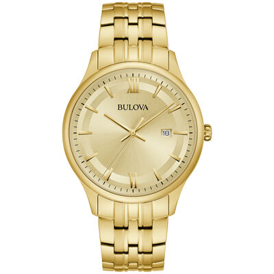 Bulova Classic Men's Dress Watch in Gold-Tone Stainless Steel, 40MM