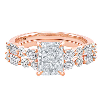 Elora Lab Grown Diamond Engagement Ring in 14K Rose Gold (3 1/2 ct. tw.)